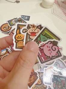 pokemon 48pcs Cartoon Pokemon Sticker, Suitable For Phone Cases, Luggage, Notebooks | Super Adorable & Versatile Stickers | Cute & Personalized Waterproof Stickers | Cartoon Peripheral Gift Recommendation