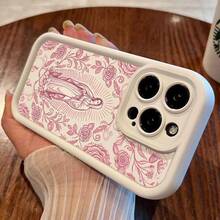 Virgin Mary Pattern Case  16 15 14 Pro Max 13 12 11 XR XS Plus Shockproof Full Camera Protection Phone Case - 古董白 - 查看 2