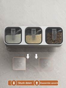 1个壁挂式无孔调味盒，多层网格厨房调味盒，厨房调味料收纳盒 - 彩色 - 查看 5