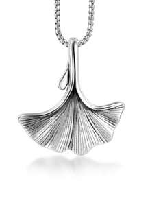 1 pieza Accesorio de collar con hoja de Ginkgo de moda y único, con colgante de hoja de Ginkgo chapado en oro, diseñado como una cadena elegante para suéter para hombres