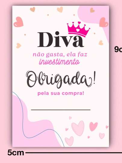 120 unids. Cartão de Agradecimento ao Cliente , Tags, Cartões ao Cliente Modelo Coração 02