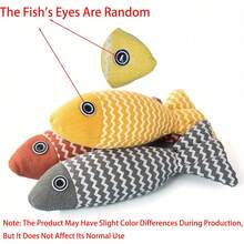 猫玩具猫薄荷鱼宠物咀嚼咬玩具猫用趣味互动软仿真鱼小猫训练玩耍玩具猫用品,适用于猫狗日常使用,狗用品,狗,猫必需品,狗配件,猫配件,猫生日装饰,猫玩具 - 彩色 - 查看 8