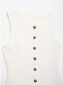 Nouveau gilet-cardigan tricoté à boutons dorés, style décontracté européen et américain, pour femmes, de la marque DEEKA
