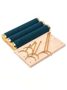 1pc Black, Green, White, Beige, Gray, Pink Solid Wood Suede Metal Jewelry Rack Bracelet Display Rack Bracelet Display Rack Jewelry Display Rack Jewelry Display Rack For Women Storage Organizer Travel Essentials Gift Back To School