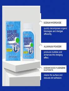 Drain Cleaner Powder - Dissolves And Unclogs Clogged Drains In Sinks, Toilets, And Kitchens. Powerful Grease And Hair Dissolving Formula For Quick And Easy Unclogging. Multi-Purpose Cleaner For Household Plumbing Issues.