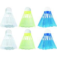 Juego de volantes de bádminton Sports - Juegos de 3, 6 + 12 volantes de bádminton - Volantes de bádminton para exteriores en el patio trasero - Volantes de plástico de repuesto para juegos de bádminton - Paquetes de 3, 6 + 12 - Paquete de 6 - Ver 1