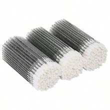 Juego de 600 suministros para extensiones de pestañas, que incluye 200 bobinas de pestañas, 200 pinceles negros para ojos, 200 pinceles de cristal para labios, 200 hisopos de algodón mini, cepillos de rímel y juego de herramientas de maquillaje (multicolor)