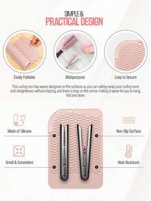 1 set di tappetini in silicone resistenti al calore, tappetino da viaggio portatile, adatto per piastre arricciacapelli, piastre per capelli, arricciacapelli, custodia da viaggio, strumenti per lo styling dei capelli, isolamento efficace, borsa portaoggetti con molletta, tappetino per arricciacapelli, facile da trasportare, essenziale per il ritorno a scuola, adatto per pettini, asciugacapelli, capelli, parrucchieri, viaggi, prodotti per lo styling dei capelli, strumenti per lo styling dei capelli, accessori per lo styling dei capelli, barbieri, attrezzature per lo styling dei capelli - Multicolore - Visualizzare 6