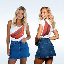 Entchin Fanny Pack Women Men,Crossbody Belt Bag With 4-Zipper Pockets,Adjustable Waist Bag Pack,One Of Most Popular Travel Essential Gifts Walking,Traveling,Cycling - 橘色 - 查看 2