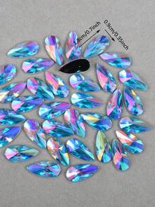 50 piezas/Paquete, Tamaño grande 9*18mm Cristales de imitación en forma de lágrima de acrílico, Cristales de imitación en forma de gota de agua con Top puntiaguda y sin agujeros, para manualidades de joyería y ropa DIY