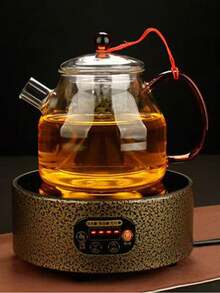 1pc Thick Heat-Resistant Glass Tea Pot, Suitable For Electric Stove, Household Teapot, Glassware Tea Set Wholesale - Transparent - View 9