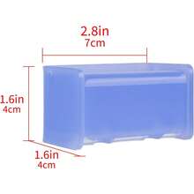 Toothbrush Holder Wall Mounted With Cover For Bathroom, 2 Slots Toothbrush Storage Organizer For Shower, Self Adhesive Toothbrush Hanger Rack For Dorm, Cabinet (White) - 藍色 - 查看 2