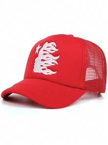 Five-Pointed Star Figure Three-Dimensional Embroidered Sponge Baseball Cap, Men's And Women's Outdoor Sports Event Casual Cap, American Truck Driver Cap, Hip-Hop - Đỏ - Xem 8