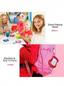 6 Stücke Mini magnetische Zeichenbretter für Kinder, Rucksack und Schlüsselanhänger Memoboard, löschbare Kritzel- und Malbretter, Geschenke und Geschenktüten-Füller für Jungs und Mädchen zu Geburtstagen, Rückkehr zur Schule, Abschlussfeier, Valentinstag, Valentinstag-Hochzeit, Geburtstagskombination Farben zufällig