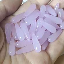 20pcs Fashionable Vintage Resin-Like Long Teardrop Beads With Pierced Holes DIY Earrings & Tassel Necklace Jewelry Accessories