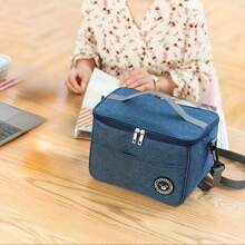 New Portable Lunch Bag Food Thermal Box Waterproof Office Cooler Lunchbox With Shoulder Strap Insulated Case,Large-Capacity Travel Hand-Held Shoulder Strap Insulated Bag, Lunch Box Bag, Student Thickened Waterproof Lunch Bag, Fresh-Keeping Aluminum Foil Picnic Bag