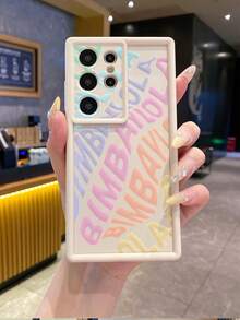 1 件字母设计手机壳，带镜头保护，防震，柔软 TPU，适用于 Apple 16、15、14、13、12、11、Pro Max、Mini、XR、XS、X、7、8、Plus