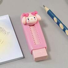 Sanrio Sanrio Hello Kitty And Kuromi Cute Character Eraser Set - ABS, Will Not Stain Or Crack - Specially Promoted Melody, Cropy, My Melody As The Best Gift For School Start School Supplies,Back To School