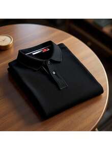 W.A  White Piquet Polo Neck T-Shirt For Men - 黑色 - 查看 1