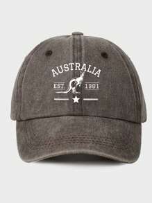 Vintage Style Australia Letter Graphic Print Trucker Hat, Mother's Day Gift, Adjustable Breathable Sweat-Absorbent Sun Protection Hat, Suitable For Casual Outdoor Sports, Travel And Daily Wear In Summer