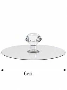 5pcs Transparent Crystal Door Knobs, Cabinet Drawer Door Knobs Handles, Self-Adhesive Handle With Hook, Furniture Door Decorative Hardware