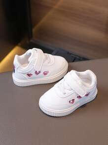 1 paire de chaussures de marche souples et confortables pour tout-petits, chaussures blanches simples pour enfants pour la vie quotidienne et les déplacements