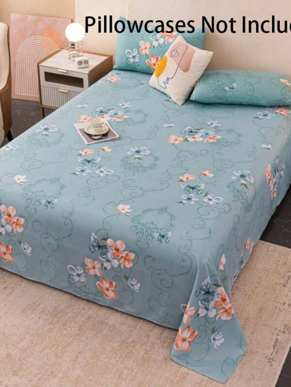 1pc Bedsheet, Bedding Set, Skin-Friendly Soft & Comfortable Mattress Protector, Valentine's Day Gift Bedsheet, Kids Cartoon Love Geometric Bedsheet, Heart Pattern Bedding Set, Home Decor, For Double Bed, Queen Bed, King Bed, Mother's Day Bedding, Washable Bedding Gift