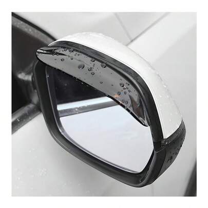 ROJEMXVE 2PCS Car Rear View Mirror Rain Visor Guard, Car Side Mirror Rain Eyebrow, Waterproof Auto Mirror Rain Visor Smoke Guard, Universal For Cars, Truck And SUV