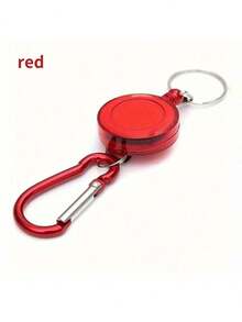 多功能徽章卷轴伸缩钥匙扣、滑雪通行证身份证夹钥匙扣钥匙链钢丝绳、身份证挂绳钥匙扣、姓名标签卡夹、卷轴后坐力带钥匙扣、便携式防盗伸缩钥匙扣、钢丝绳防丢扣，适用于户外徒步、露营、登山，