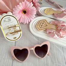 6 قطع / مجموعة هدية اقتراح للجدات في موسم الزفاف، مجموعة متنوعة الألوان من مشابك الشعر المرصعة بالراين و نظارات بشكل قلب وأقراط لؤلؤية وكبك شعر ذهبي، مجموعة كاملة تناسب التنسيق الزفاف - متعدد الألوان - مشاهدة 4