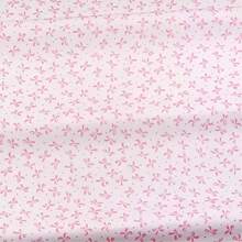 5件装粉色花卉蝴蝶结图案布料包 - 涤纶工艺布料，适用于DIY项目、娃娃衣服、拼布 - 多种图案预裁正方形，尺寸为7.87x7.87英寸/15.7x19.7英寸