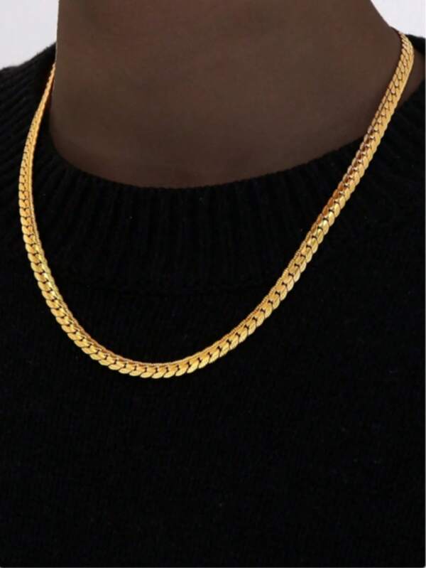 1pc Punk Rock Style Hip Hop Necklace, Suitable For Men's Everyday And Festival Wear