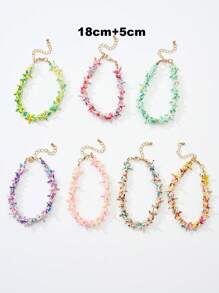 1/2/3/6/9pcs Multi-Color Natural Shell Asymmetrical Stone Sea Star Necklace Bracelet Set, Suitable For Women Spring/Summer Daily, Beach, Holiday & Casual Wear
