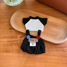 [Clothes Only] New 17cm Changeable Outfit For Labubu, Raglan Sleeve Overalls Set For Labubu - Multicolor - View 10