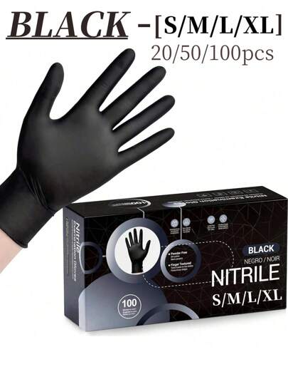 50/100pcs High Quality Disposable Gloves, Multiple Colors Available, Latex And Powder Free, Durable Waterproof Household Cleaning Gloves, Finger Hemp, Multi-Purpose Gloves Suitable For Food Processing And Preparation, Kitchen, Painting, Beauty Salon, Holiday Gifts, Household Cleaning Necessities, Available In S, M, L, Xl Sizes (Without Box)