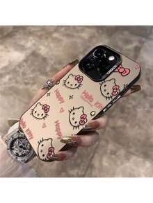 Sanrio Laser Shell Matte Gradient Line Kitty Full Body Shockproof Phone Case Compatible With Apple/ Galaxy Waterproof Anti-Fall Scratch Resistant - Hello Kitty - View 2