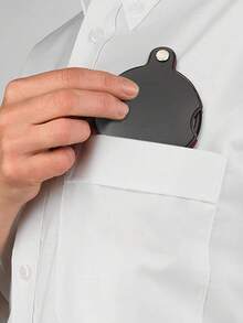 1 件便携式手持折叠高清迷你圆形放大镜 - 黑色 - 查看 11