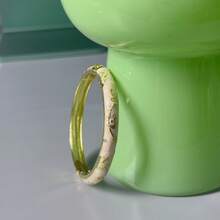 1 pieza Nuevo brazalete estilo bohemio de esmalte cloisonné con flores doradas, joya adecuada para mujeres y niñas - Pulsera cloisonné esmaltada con estampado floral - Ver 20