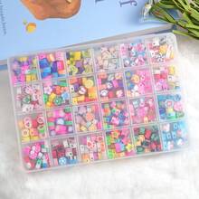 300pcs Polymer Clay Beads Bracelet Making Kit, 24 Patterns Cute Fun Bead Friendship Bracelet Making Set With Letter Beads Jewelry DIY Crafts - Multicolor - View 4