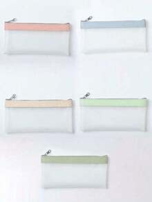 Assorted Zipper Wallets, Cash Envelopes, Money Pouches, Transparent Bank Deposit Bags, Bank Bags, Cash Bags, Coin Collector Pouches, Transparent Zipper Pencil Cases, Cosmetic Storage Bags - For Storing Cash, School Supplies, Cosmetics, And Travel Items (Random Zipper Styles) - Multicolor - View 8