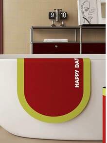 1pc Solid Color Framed Anti-Slip Bathroom Mat, Absorbent Bath Mat, Soft Rubber Toilet Door Mat And Non-Slip Toilet Door Mat, Bathroom Mat, Bath Rug, Doormat, Small Area Rug, Carpet, Mat, Home Decor, Area Small Rug - Multicolor - View 3