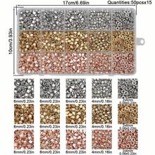 1 Caja De 200 Piezas De Cuentas De Forma De Copo De Nieve En Dos Tonos De 6mm, Adecuado Para Pulseras De Bricolaje, Collares Y Material Para Hacer Joyas Artesanales