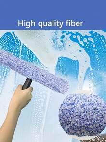 2-In-1 Professional Window Cleaning Set: Silicone Squeegee And Microfiber Cloth - Suitable For Cleaning Shower Glass, Mirrors, Doors And Cars. Ideal For Daily Window Cleaning. - Multicolor - View 11