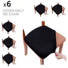 Velvet Cushion Covers Washable Seat Cushion Slipcover Dining Room For Hotel, Ceremony, Banquet Wedding Party (Velvet Black,1/4/6Pcs),Velvet Seat Covers For Dining Room Chair Set Of 1/4/6Pcs, Stretch Fit Removable Washable Chair Seat Cushion Protector Slipcovers With Ties,Velvet Stretch Chair Seat Covers, Soft Thick Solid Luxury Dining Chair Slipcover Stretchable Chair Seat Protector For Kitchen, Hotel - Solid Color - View 39