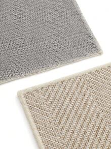 1 pieza Felpudo de puerta de textura tejida bicolor de estilo simple tipo Ins, de diseño tejido moderno y elegante, fácil de limpiar, resistente al desgaste, antipolvo y duradero, apropiado para la entrada