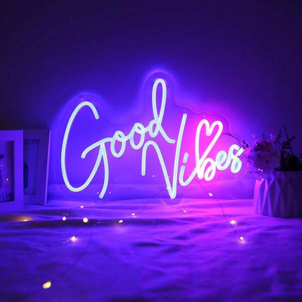 1 Stück anpassbares LED Neon Schild Wanddekoration - Personalisierter Text USB betriebenes Nachtlicht mit Dimmer für Schlafzimmer, Party, Hochzeit, Geburtstag - Dekoratives nicht wasserdichtes LED Leuchtmittel ohne Batterie