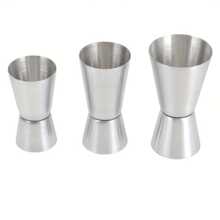 Set de 3 vasos jigger de doble cabeza de acero inoxidable, herramienta de bar profesional para coctelería, fiestas, bodas y cocina