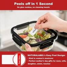 500 PCS Blank Removable Freezer Labels With Dispenser - 1" X 2" Food Labels For Meal Prep Containers & Pantry Organizers,  Easy Peel-Off Design,  No Residue