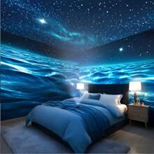 1 pieza Luz nocturna con proyección de patrón de onda eléctrica USB, luz nocturna de atmósfera de onda, apta para decoración de dormitorio y techo, ajustable RGB multicolor, efecto de luz deslumbrante y fluida, material de alta calidad, excelente mano de obra, perfecta para dormitorio, sala de estar, campamento, boda, fiesta, decoración de techo, el regalo de cumpleaños talla grande adecuado