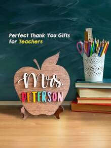 Custom Teacher Appreciation Gift,Personalized Teacher Apple Sign, Gifts For Teacher, Personalized Teacher Gift, Back To School Gift